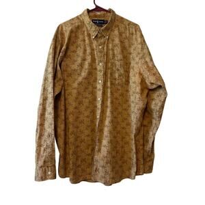 Ralph Lauren Vintage Equestrian Jumper Horse Brown XXL Button Down Shirt Mens